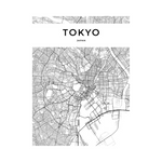 Carte Du Monde Déco Blanche Tokyo