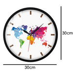 Horloge mondiale carte 30cm.