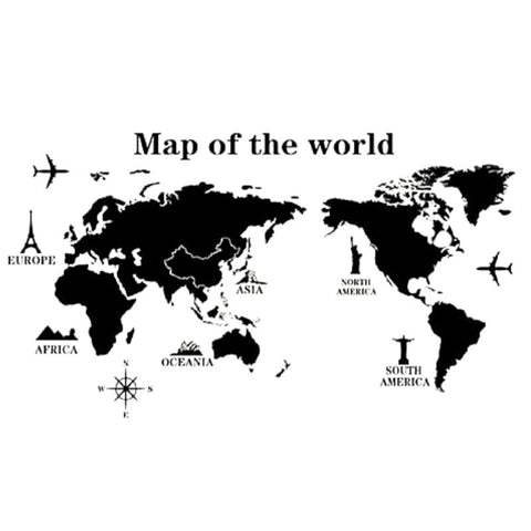 Carte du monde stickers monuments