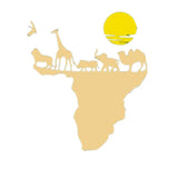 Sticker Afrique animaux beige