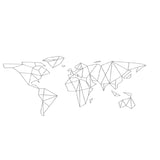 Stickers Carte du Monde Origami Gris