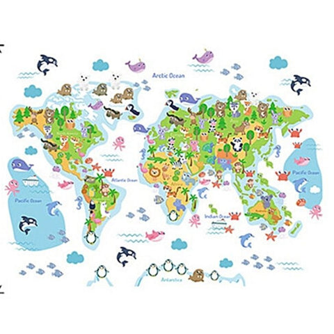 Sticker pour les enfants carte du monde
