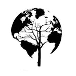 Sticker arbre carte du monde