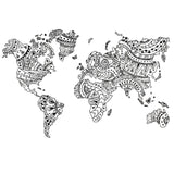 Sticker mandala en carte du monde