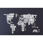 Sticker carte monde avec le nom des pays