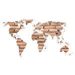 Sticker carte du monde briques