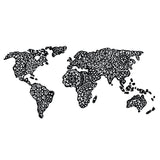 Sticker planisphere en mandala noir