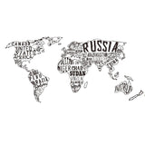Sticker du monde avec nom des pays