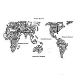Sticker carte du monde plan de métro