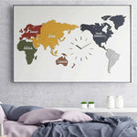 Horloge avec multi-couleur carte du monde