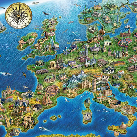 Puzzle Mappemonde De L'Europe