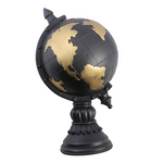 Petit Globe Décoratif Noir Et Doré