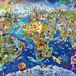 Puzzle Carte du Monde 500 pièces Enfant