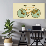 Carte du Monde Poster Mural Vélo