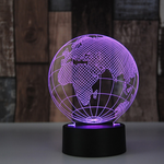 Globe Terrestre Lumineux Violet