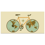 Carte du Monde Poster Bicycle
