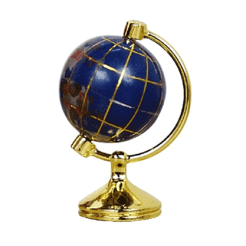 Globe mini déco or et bleu