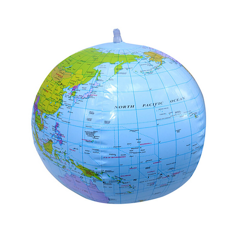 Globe Terrestre Gonflable Ballon Bleu