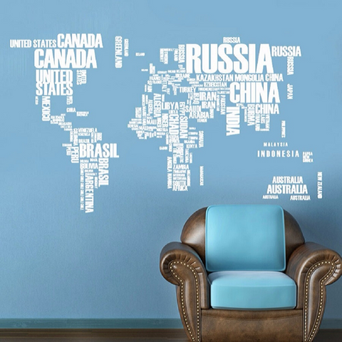 Sticker Carte du Monde Pays