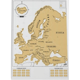 Carte du Monde à Gratter Doré Europe