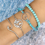 Bracelet monde turquoise en ensemble.