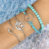 Bracelet monde turquoise en ensemble.