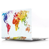 Coque Macbook Air 13 Carte du Monde Colorée