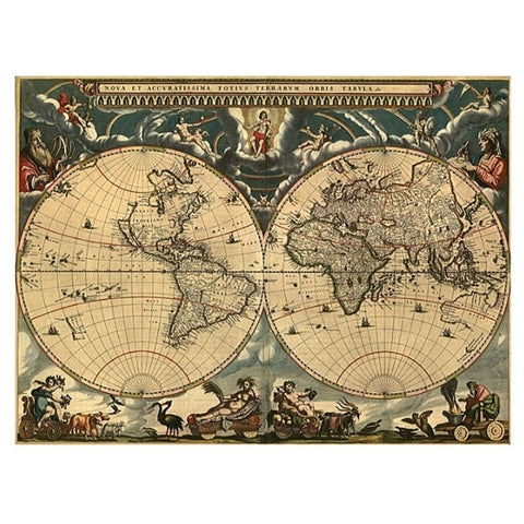 Carte du Monde Poster Latin Chretien