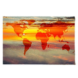 Poster coucher de soleil avec le monde