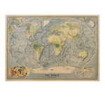 Poster Carte Du Monde Vintage World Map
