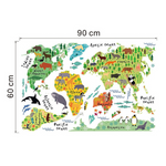 Carte du Monde Animaux en Stickers