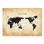 Poster Carte du Monde Noir Globe-Trotter