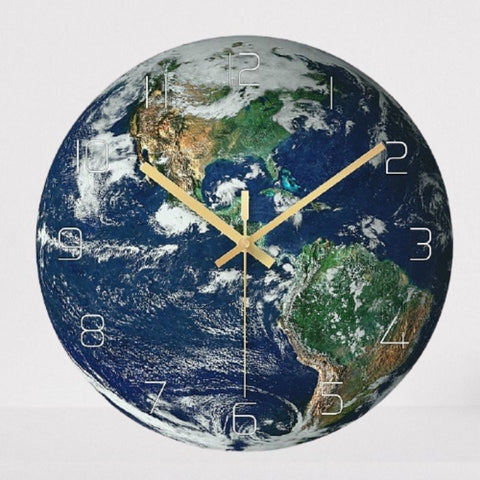 Horloge mondiale planisphère.