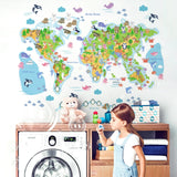 Stickers Carte Du Monde Enfant Animaux